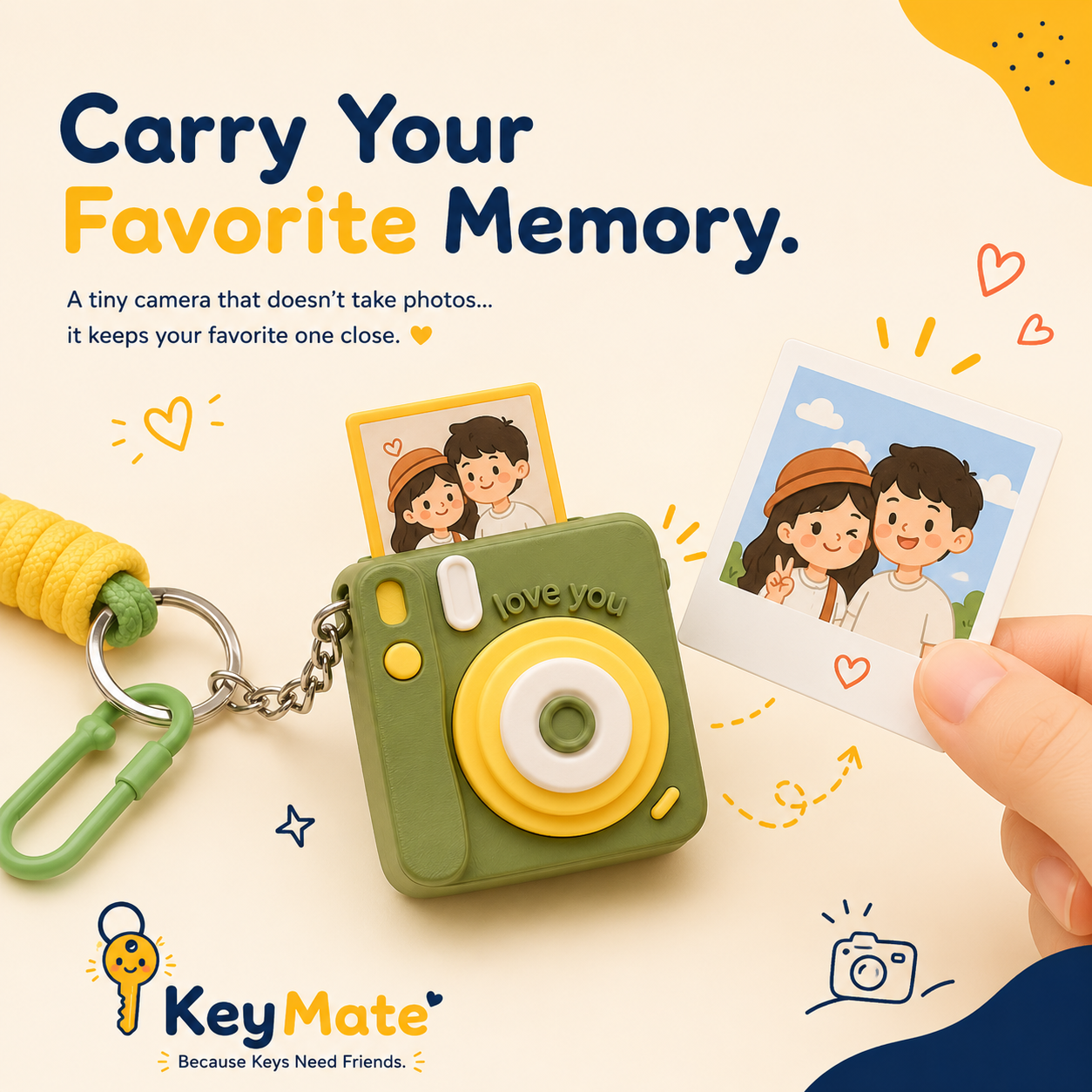 MemorySnap Photo Keychain
