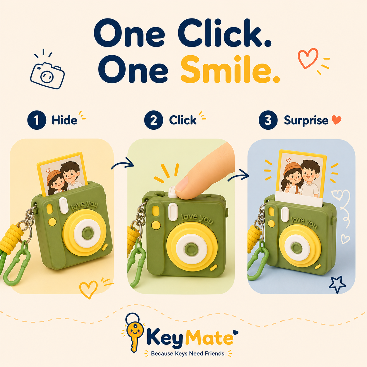 MemorySnap Photo Keychain