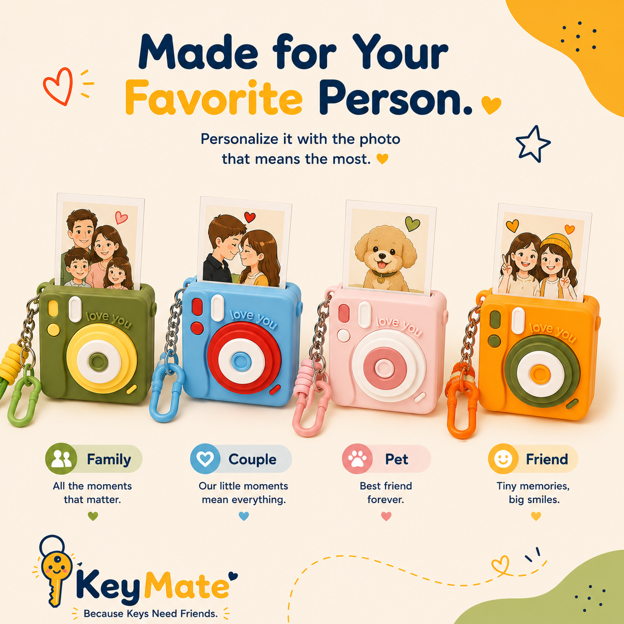 MemorySnap Photo Keychain