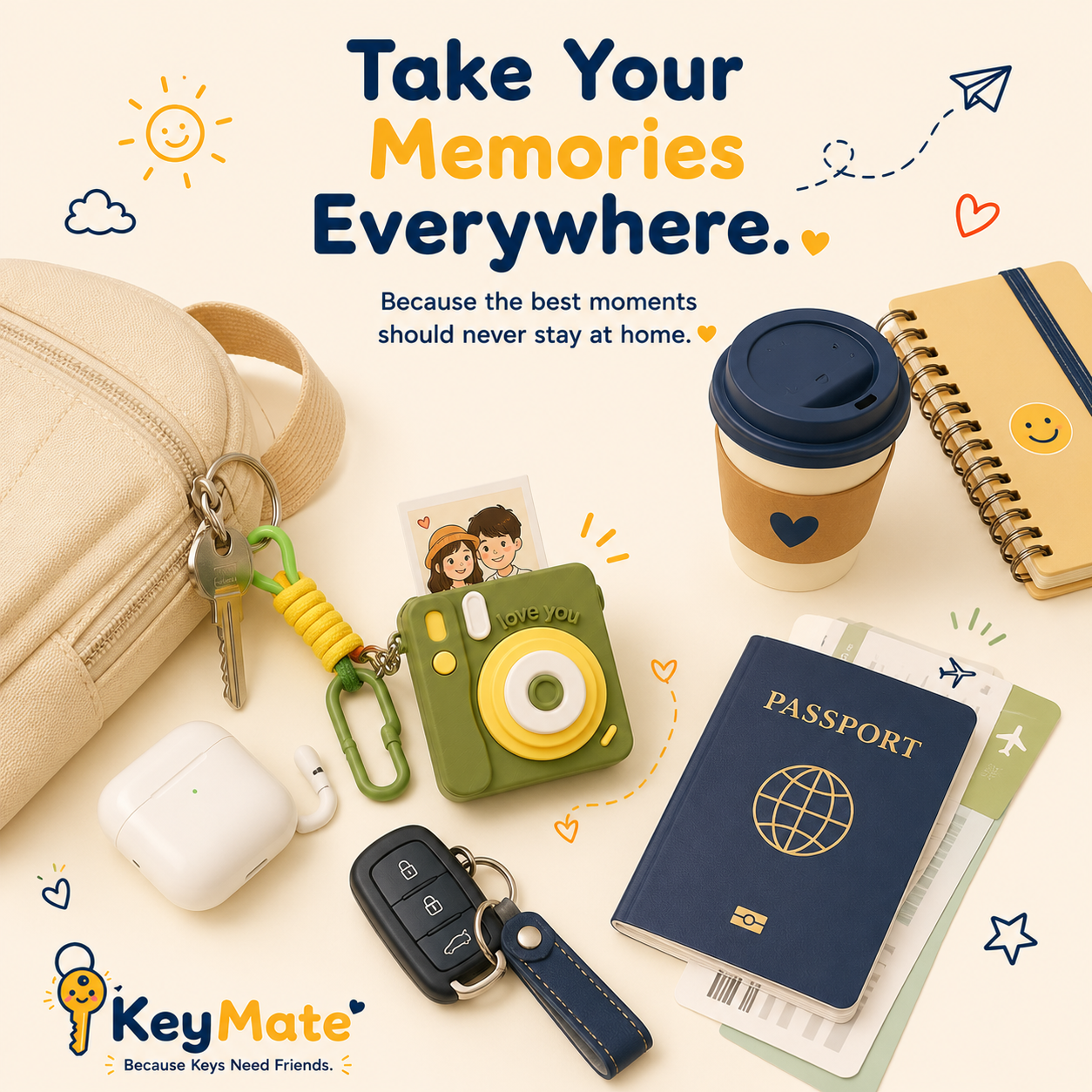 MemorySnap Photo Keychain